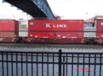 BNSF 238341E Double Stackcar w/KKFU 132759 Container & KKTU Container's 731502 & 717191 EB